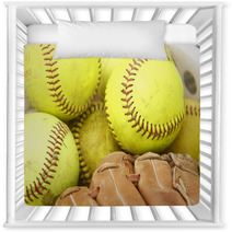 Pile Of Softballs And Baseball Glove Nursery Decor 23856115