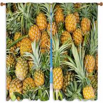 Pineapple Tropical Fruit Window Curtains 64241145