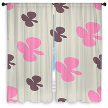 Pink And Brown Abstract Seamless Pattern Window Curtains 62755977