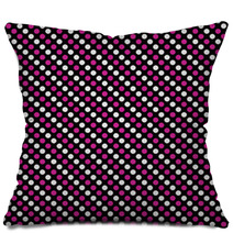 Pink And White Small Polka Dot Pattern Repeat Background Pillows 64903382