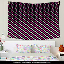 Pink And White Small Polka Dot Pattern Repeat Background Wall Art 64903382