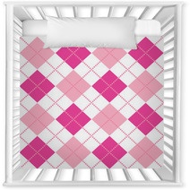 Pink Argyle Nursery Decor 11503506