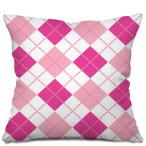Pink Argyle Pillows 11503506