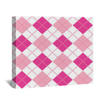Pink Argyle Wall Art 11503506