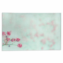 Pink Baby's Breath Flowers With Copy Space Rugs 52701032