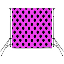 Pink Background With Black Polka Dots Backdrops 70684820