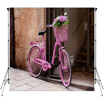 Pink Bicycle Backdrops 47245225