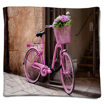Pink Bicycle Blankets 47245225