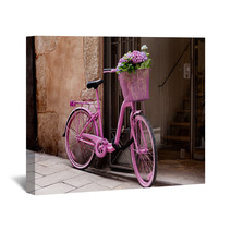 Pink Bicycle Wall Art 47245225