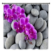 Pink Branch Orchid On The Gray Pebbles Bath Decor 62553606