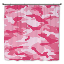 Pink Camouflage Bath Decor 65352068