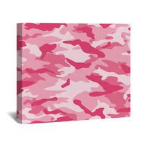 Pink Camouflage Wall Art 65352068