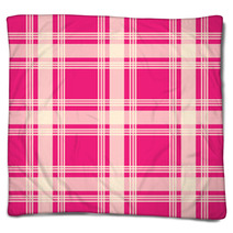 Pink Color Urban Plaid Pattern Blankets 68799689