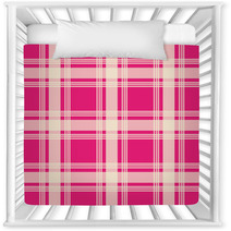 Pink Color Urban Plaid Pattern Nursery Decor 68799689