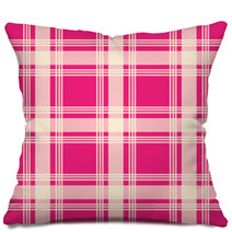 Pink Color Urban Plaid Pattern Pillows 68799689