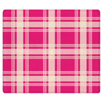 Pink Color Urban Plaid Pattern Rugs 68799689