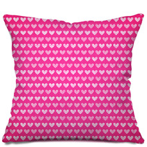 Pink Fabric Texture With Heart Seamless Pattern. Pillows 60809391