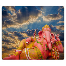 Pink Ganesha Statue Wat Samarn Chachoengsao Thailand Rugs 65100326