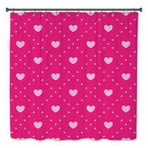 Pink Heart Pattern. Bath Decor 60532639