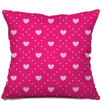 Pink Heart Pattern. Pillows 60532639