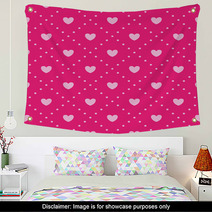Pink Heart Pattern. Wall Art 60532639