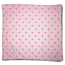Pink Hearts Background1 Blankets 69623664