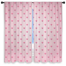 Pink Hearts Background1 Window Curtains 69623664
