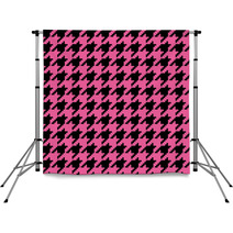 Pink Houndstooth Pattern Backdrops 56627099