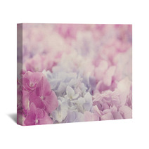 Pink Hydrangea Flowers Wall Art 58642487