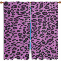 Pink Leopard Fabric Texture Window Curtains 51089560