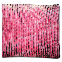 Pink Lizard Skin, Abstrat Leather Texture For Background. Blankets 98462856