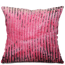 Pink Lizard Skin, Abstrat Leather Texture For Background. Pillows 98462856