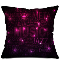Pink Music Background Pillows 44685647