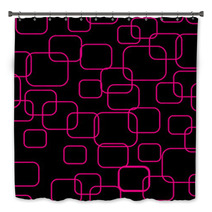 Pink Roundered Rectangles On A Black Background Bath Decor 61968812