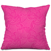 Pink Seamless Asymmetric Star Pattern Background Pillows 64956130