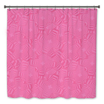 Pink Seamless Polygon Pattern Background Bath Decor 68994205