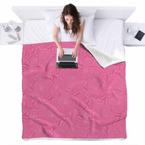 Pink Seamless Polygon Pattern Background Blankets 68994205