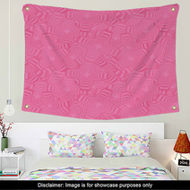 Pink Seamless Polygon Pattern Background Wall Art 68994205