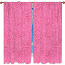 Pink Seamless Polygon Pattern Background Window Curtains 68994205