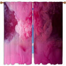 Pink Smoke Window Curtains 58999411