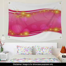 Pink Wave Wall Art 42122887