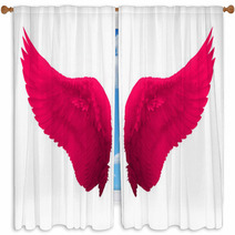 Pink Wing Window Curtains 57029569