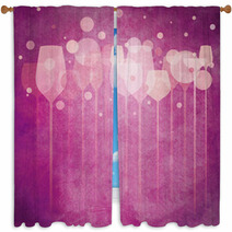 Pinky Party Glasses Window Curtains 41918489