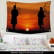 Pipers At Sunset Wall Art 53652466