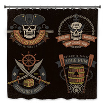 Pirate Emblem With Skulls Bath Decor 119745037