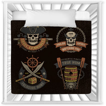 Pirate Emblem With Skulls Nursery Decor 119745037