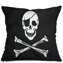 Pirate Flag Closeup Pillows 19985699