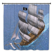 Pirate Ship - 3D Render Bath Decor 60438125