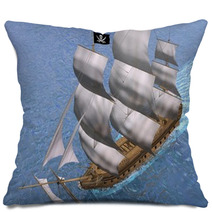 Pirate Ship - 3D Render Pillows 60438125
