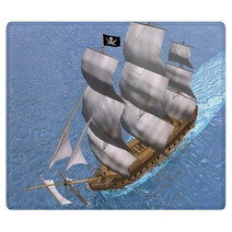 Pirate Ship - 3D Render Rugs 60438125